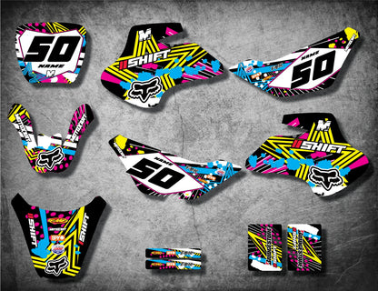 Custom Graphic Kit for Suzuki JR 50 (2000-2003) - Pinned Style Stickers Decals