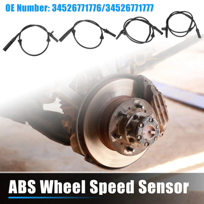 4 Pcs ABS Wheel Speed Sensors for BMW X5 (2000-2006)