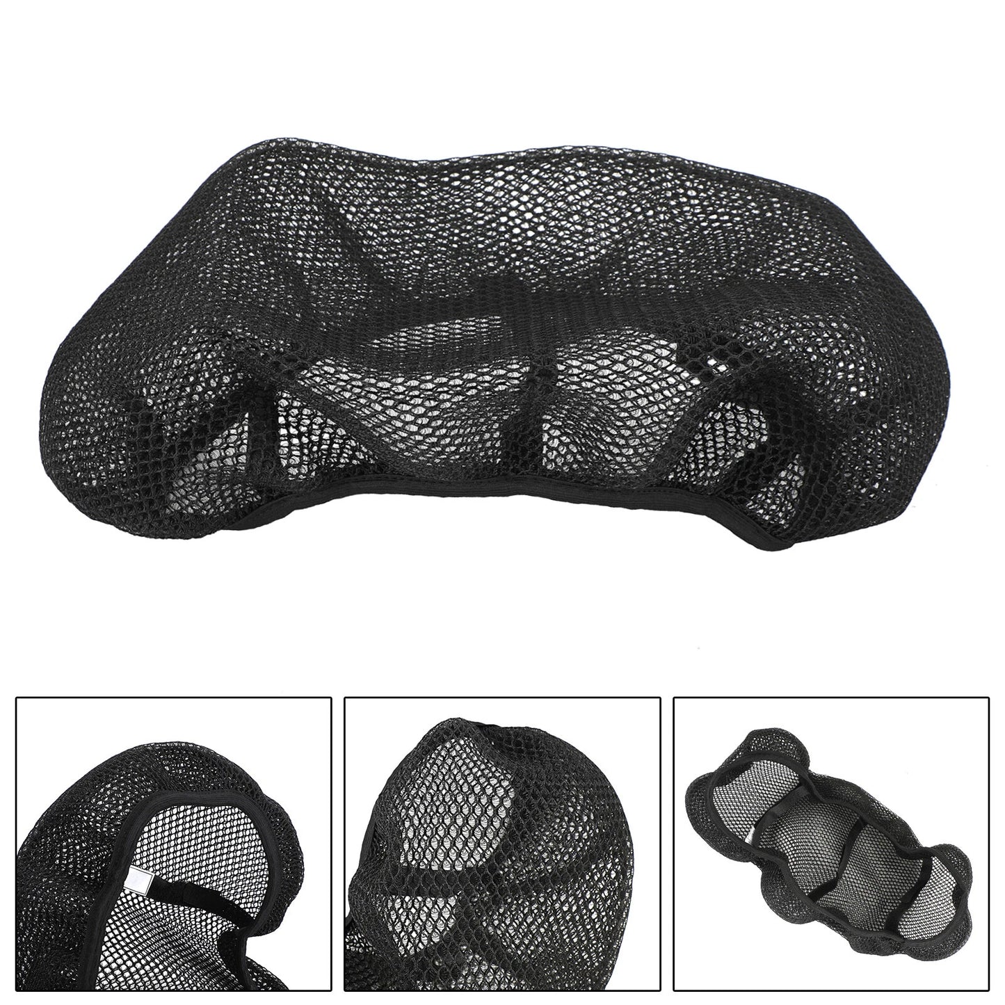 Heat Resistant Mesh Seat Cover Universal Black XXXL for Motorcycle Scooter