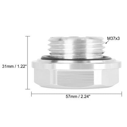 Silver Tone Aluminum Alloy Oil Filler Cover for Toyota