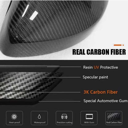 Real Carbon Fiber Add-on Side Mirror Caps Trim for Benz R172 SLK SLC SL AMG GT