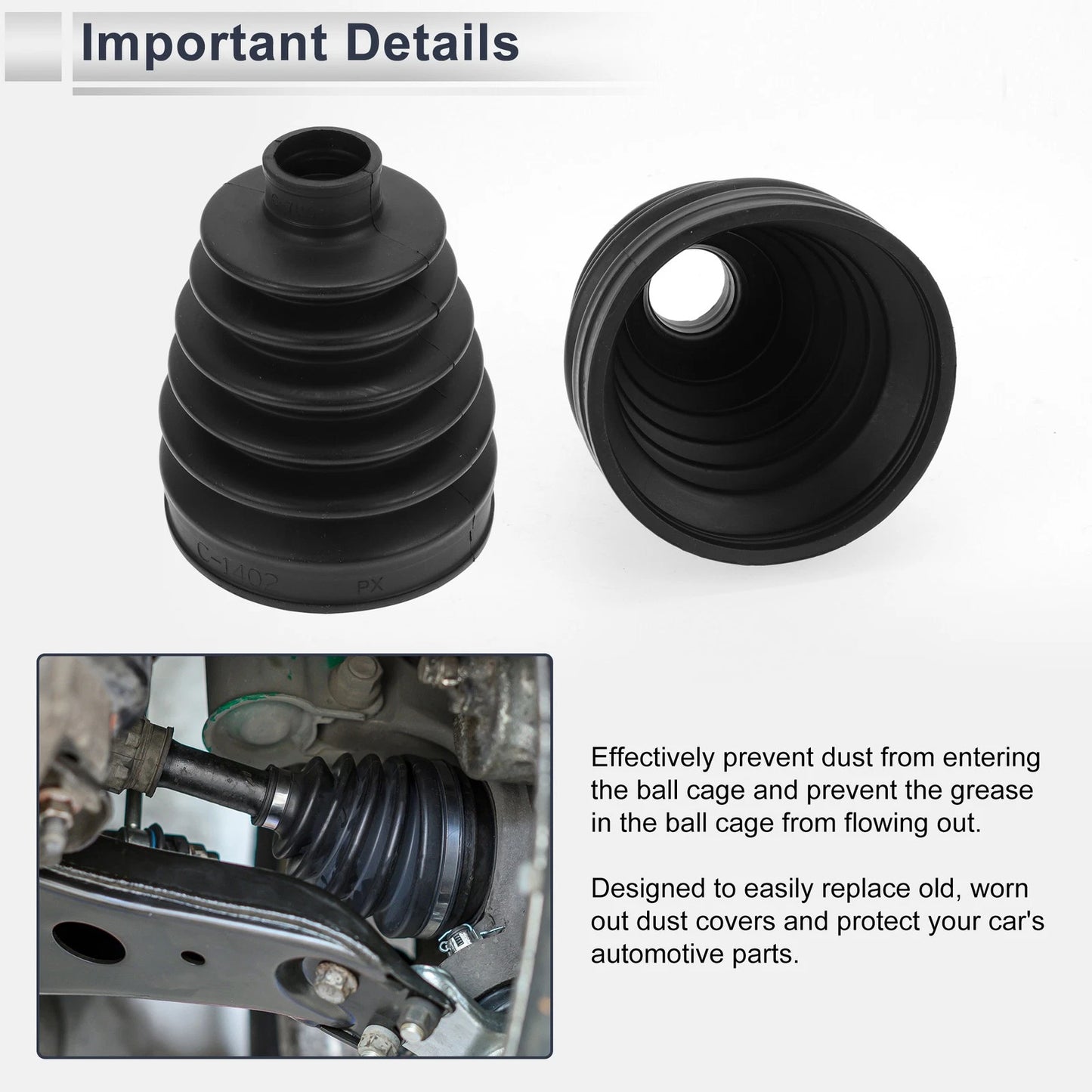Outer CV Joint Boot Kit for BMW X3 (2004-2010) - Includes Clamps