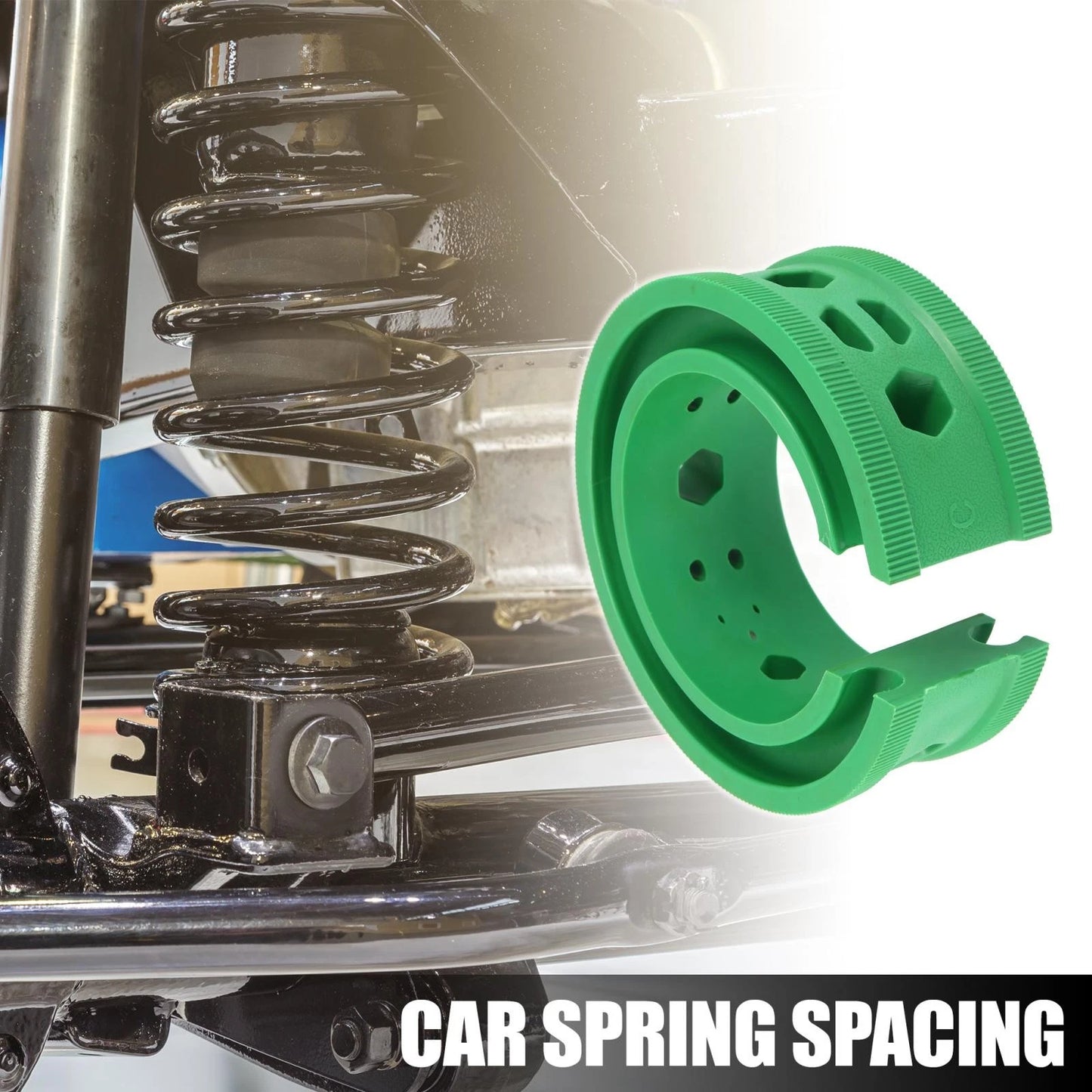 2 x Green Car Coil Spring Rubber Buffers for Ford & Chevy