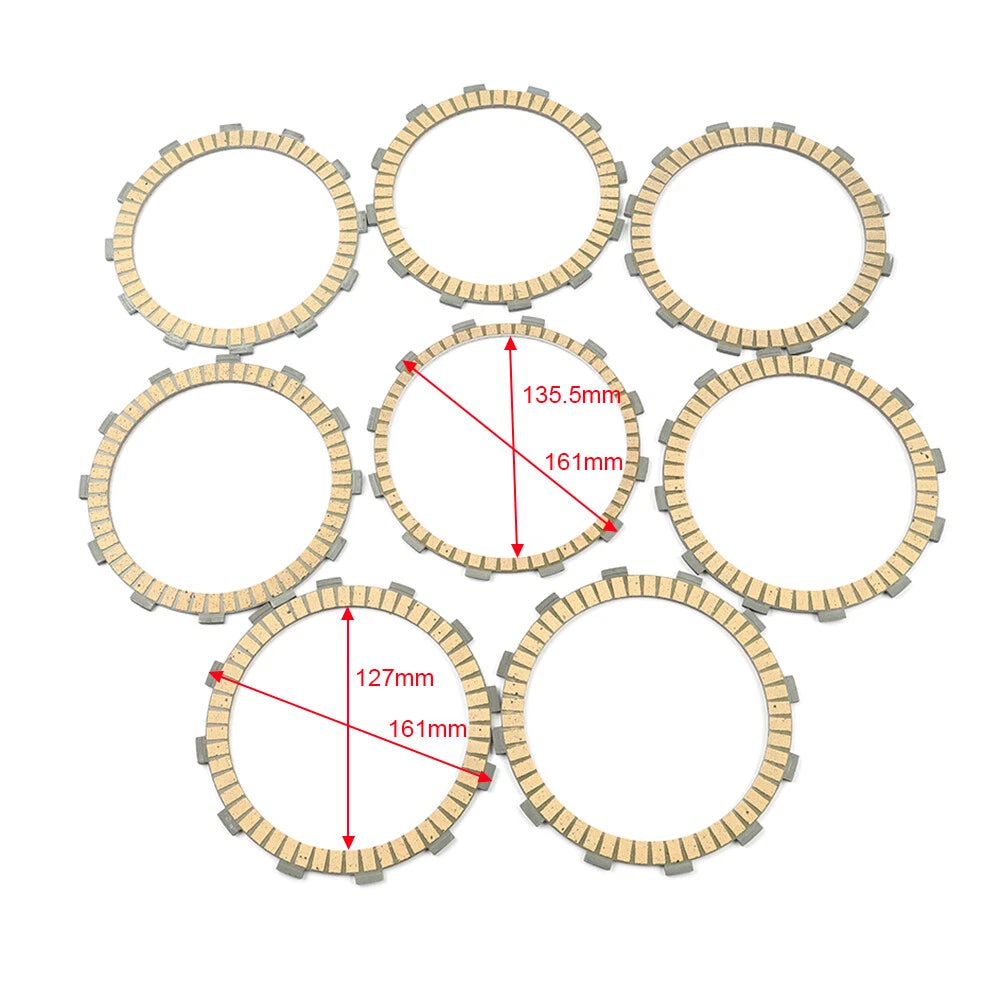 8x Clutch Friction Plates for Honda GL1800 Goldwing, VTX1300C (2001-2014)