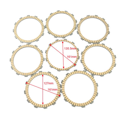 8x Clutch Friction Plates for Honda GL1800 Goldwing, VTX1300C (2001-2014)