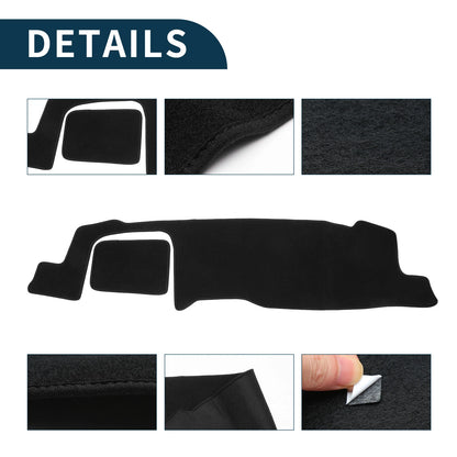 Dashboard Cover Mat for Suzuki MR52S/MR92S (2020-2024) - Black 1 Set