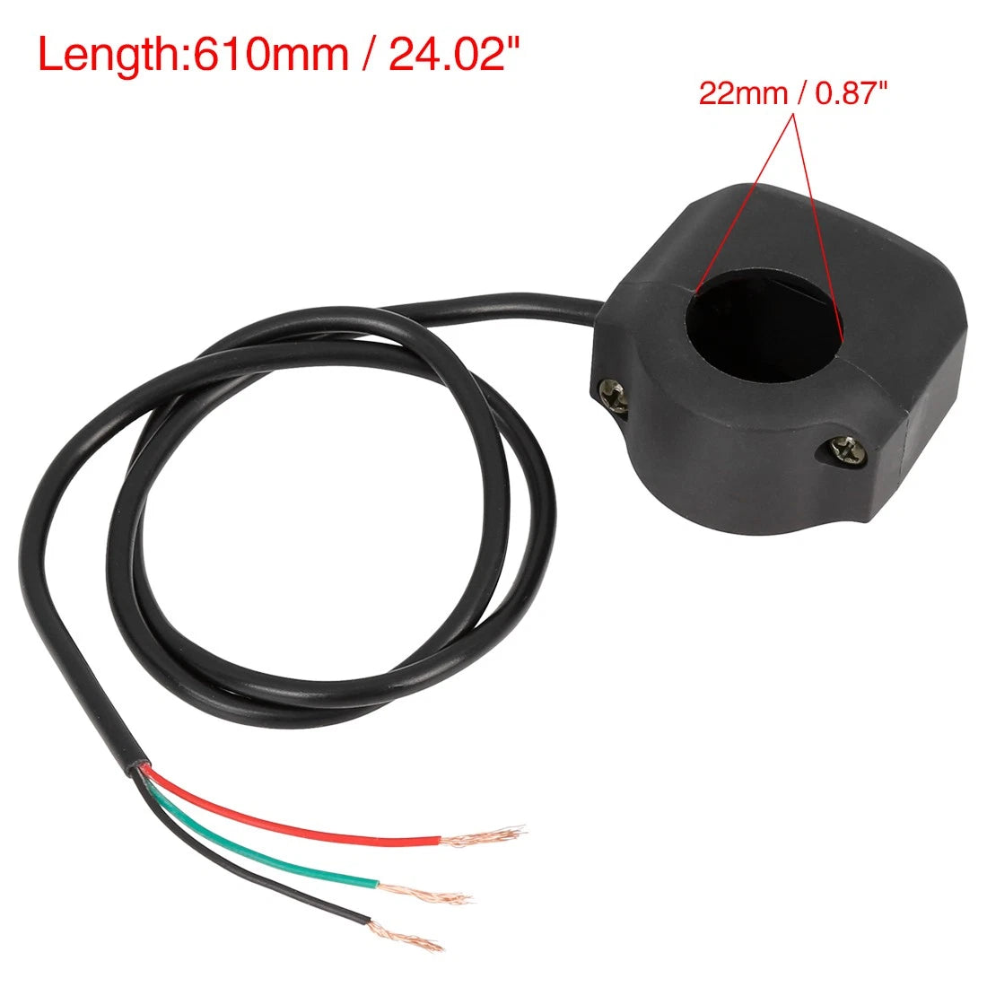 Handlebar Headlight Switch Button with Yellow Indicator Light for Motorcycle