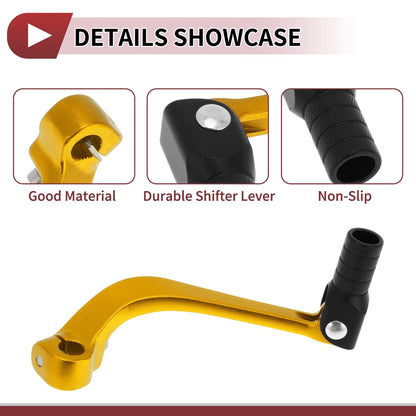 Gold Tone Black Motorcycle Gear Shifter Lever for Honda CRF110F (2013-2018)