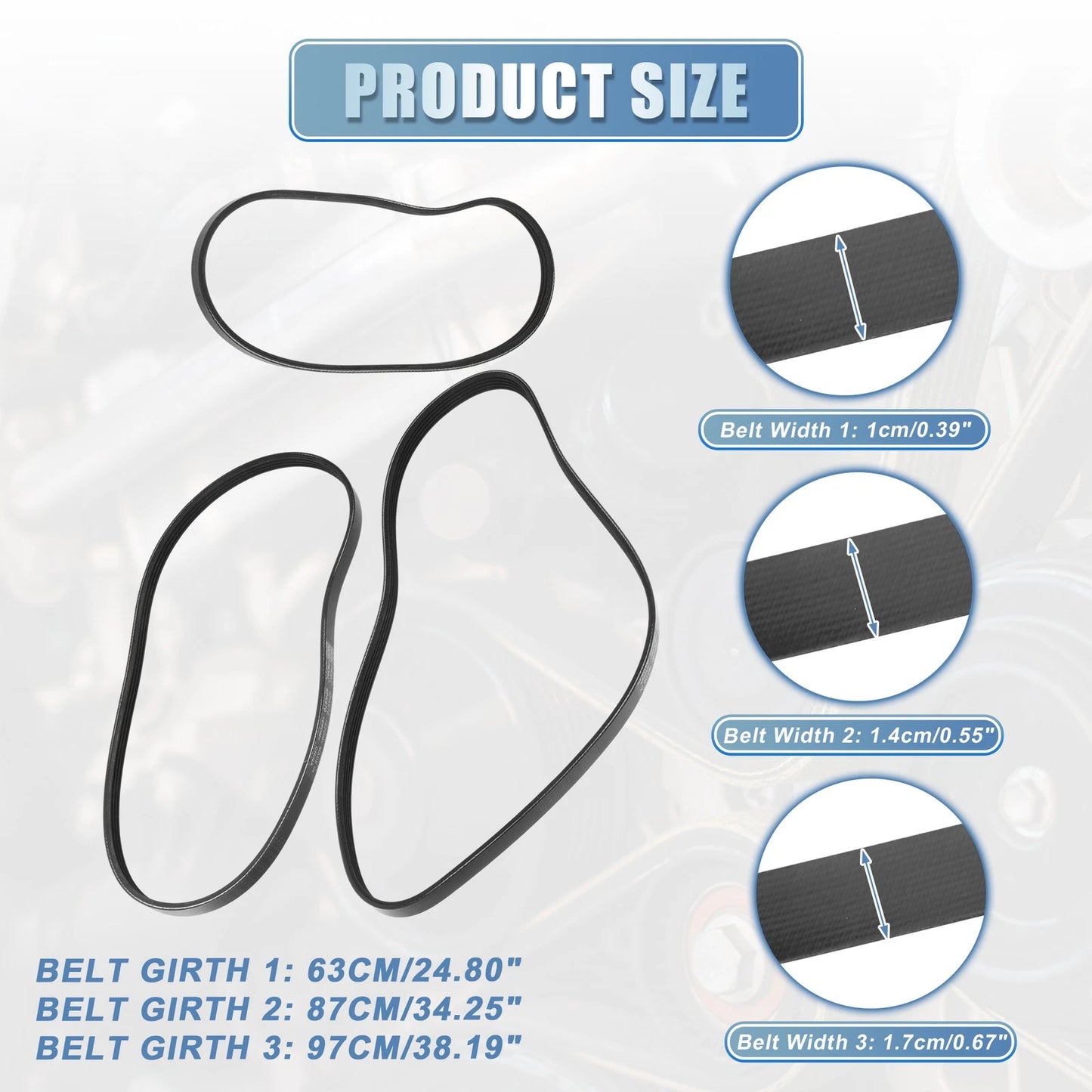 Serpentine Belt for Toyota Corolla Base Sedan (2014-2019)