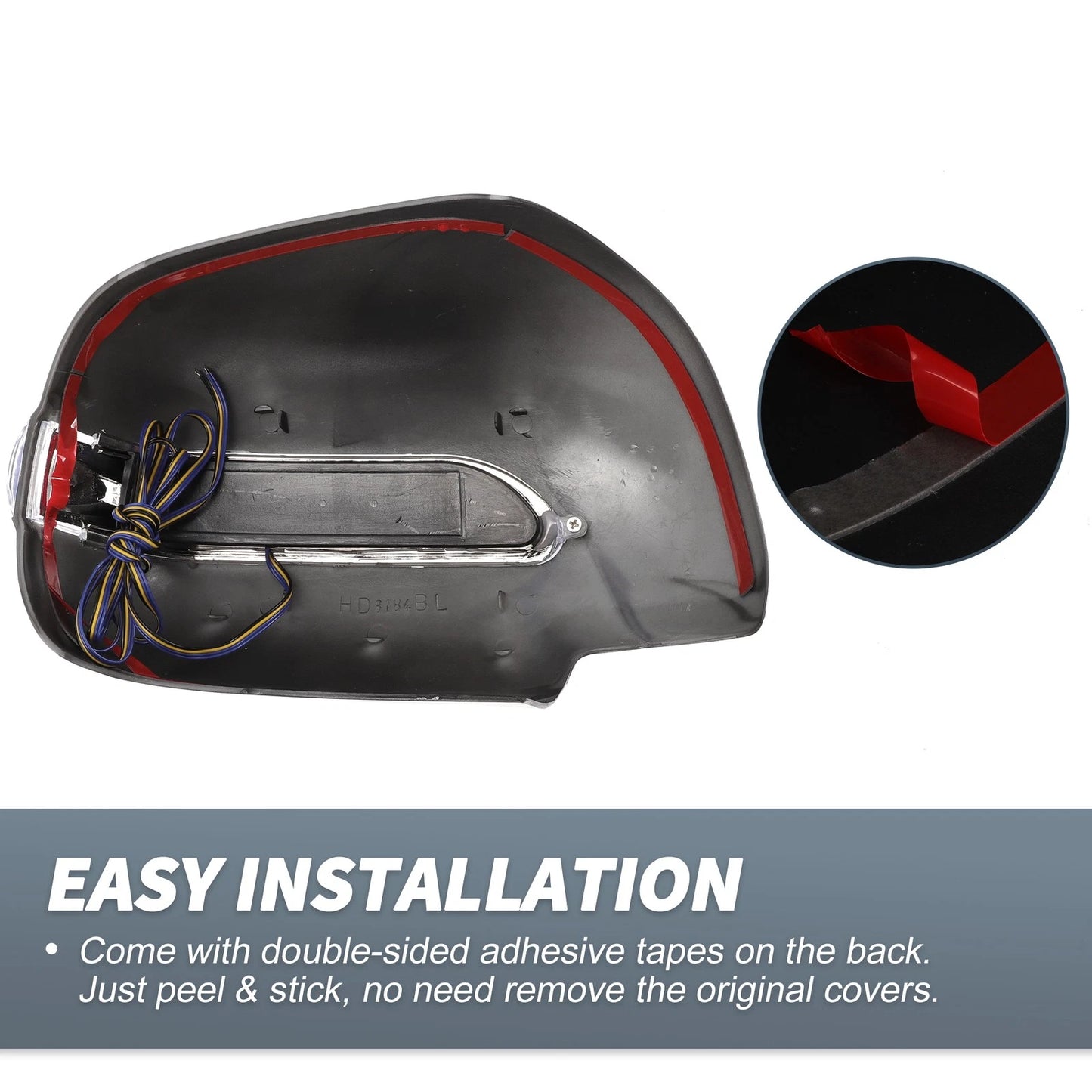 Gloss Black Rearview Mirror Cover Overlay for Lexus RX330 RX300 RX350 (2004-2006)