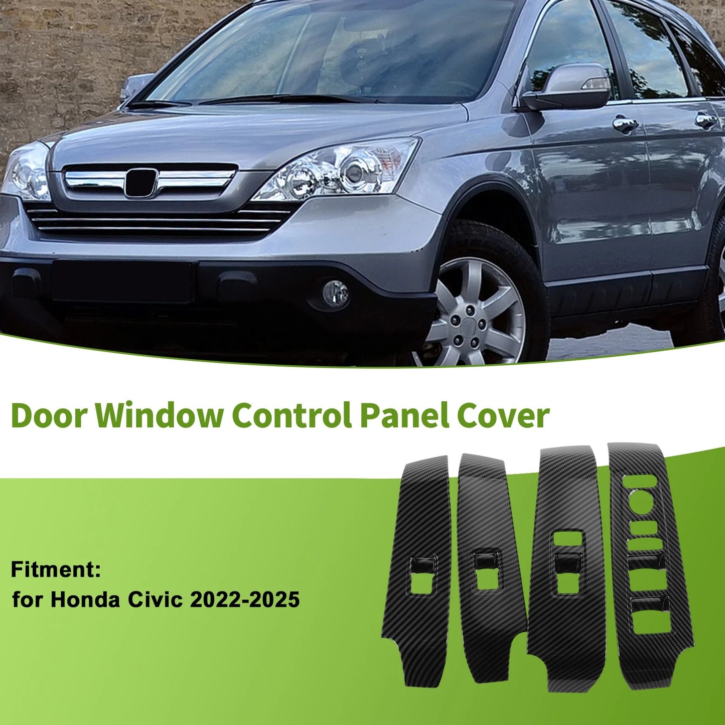 4 x Window Switch Bezel Covers for Honda Civic (2022-2025)