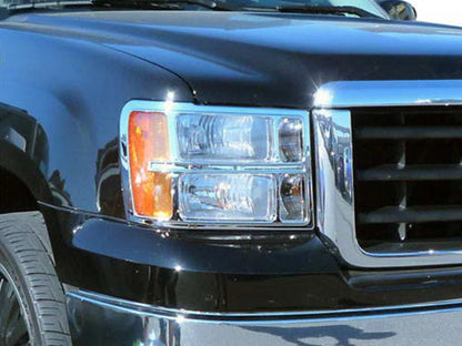Head Light Bezel Cover Chrome Trim for GMC Sierra (2007-2013)