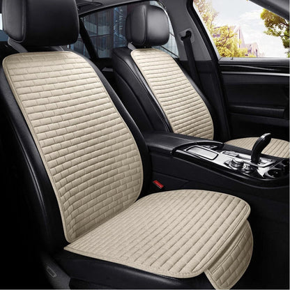 Beige Front Seat Cushion Cover for Universal Cars (Fits Most Models)