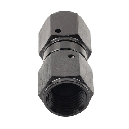 6AN Female to Female Swivel Coupler Union Fitting Adapter - Aluminum Black