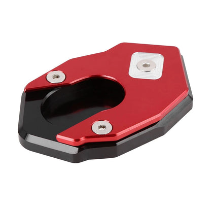 Black Red Aluminium Alloy Kickstand Enlarger Pad for Kawasaki Z250 Z300 Z650