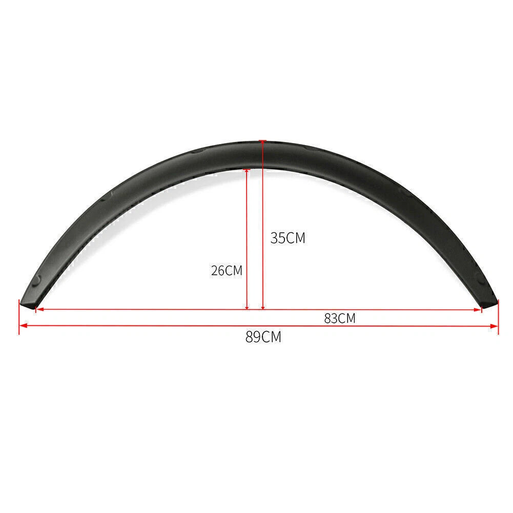 2.75" Universal Flexible Car Body Wheel Fender Flares Extra Wide Arches