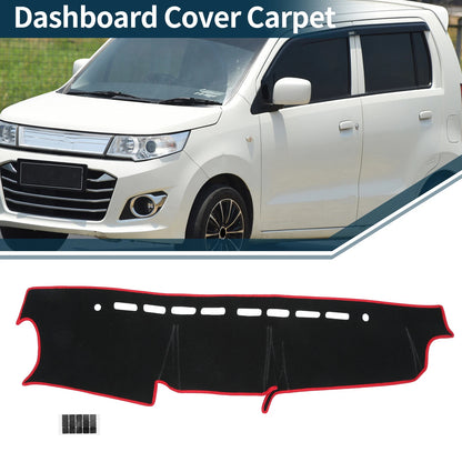 Dashboard Cover Mat for Suzuki Jimny JB64 (2018-2024) Black Red 1 Set