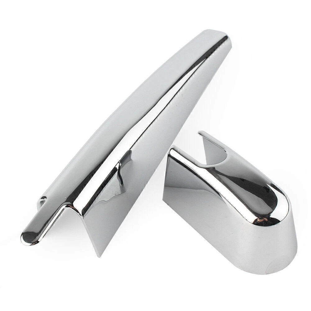 2 x ABS Chrome Rear Trunk Wiper Nozzle Covers for BMW X3 (2018)