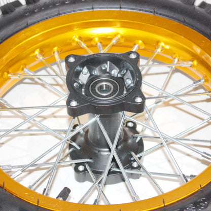 12mm Axle Rear Wheel Rim + Tyre for PIT PRO Dirt Bike