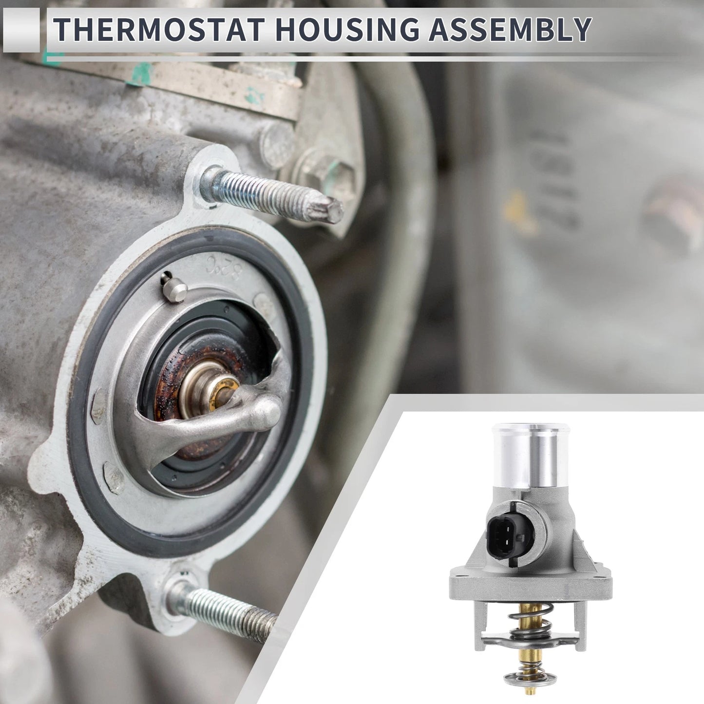 Engine Thermostat Housing Assembly for Chevy Aveo Aveo5 (2009 - 2011)