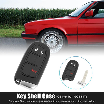 Key Fob Shell Case for Jeep Cherokee (2014-2019) 3 Button Black