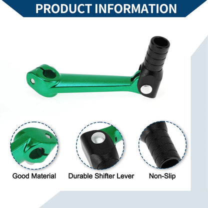 Folding Motorcycle Gear Shifter Lever for Bosuer M5 Green/Black Head