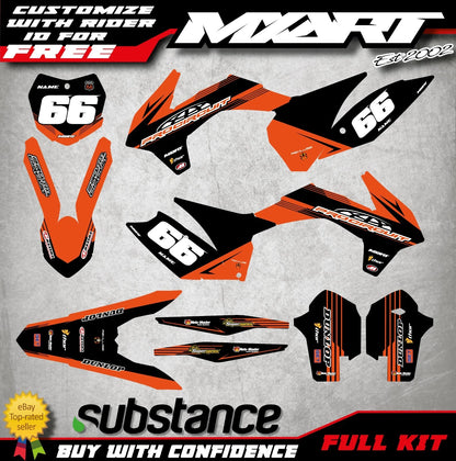 Custom Decals for KTM SX 125 250 Full Sticker Kit (2013-2015)
