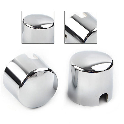 Rear Axle Nut Covers for Harley Softail Deuce FXSTD Springer Chrome