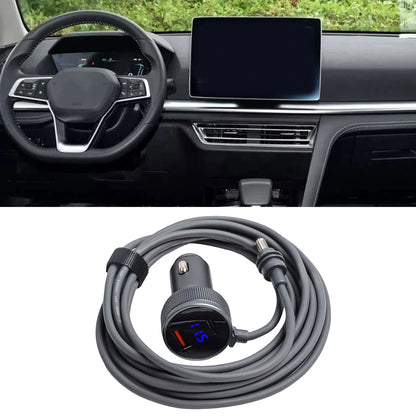 Car Accessory / 300cm / Mini Charging Cable With Voltage Display for Starlink