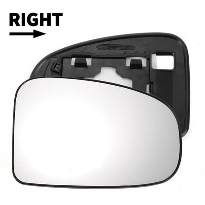 Right Side White Mirror Glass w/ Back for Toyota IQ (2009-2016)