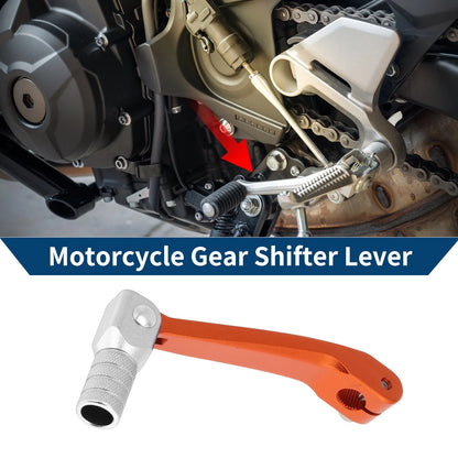 Folding Gear Shifter Lever Orange Silver Tone for Honda CRF150F (03–17)