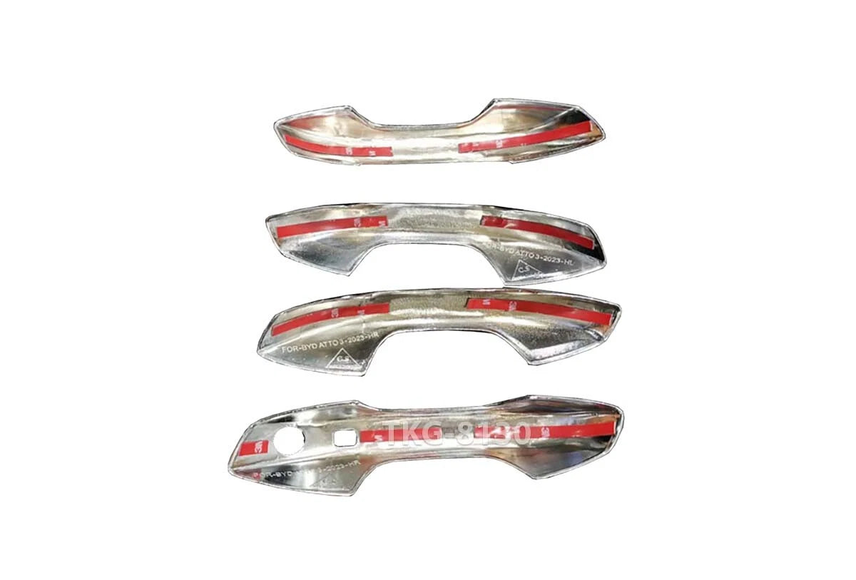 4 x Chrome Door Catch Handle Cover Trim for BYD Atto3 (2022-2024)