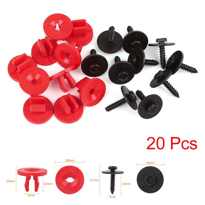 20 x Screw Bolt Retainer Plastic Rivets for Ford Escape, F-150 (2001-2023)