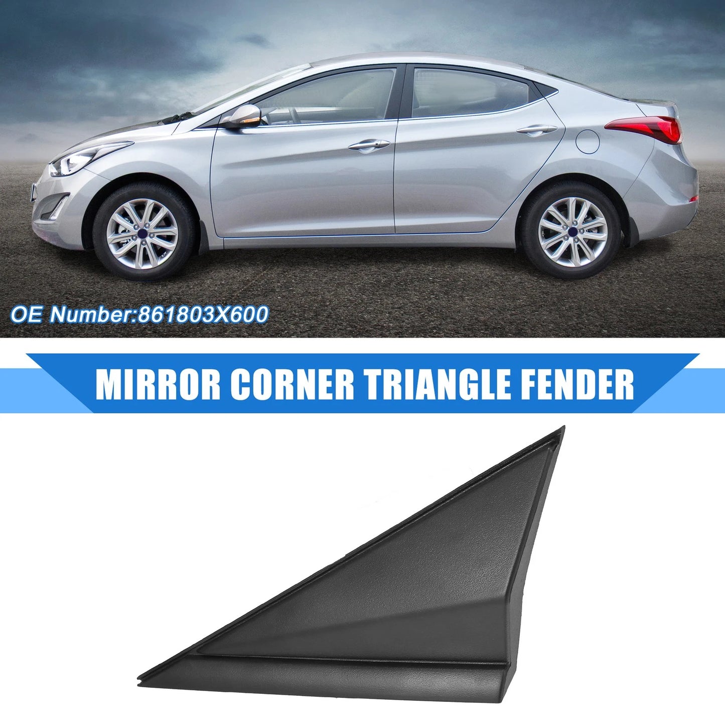 Left Mirror Corner Triangle Fender Cover for Hyundai Elantra (2014-2016)