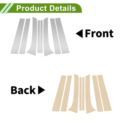 8 Pcs Pillar Window Trim for Chevy Trailblazer (2002-2009)