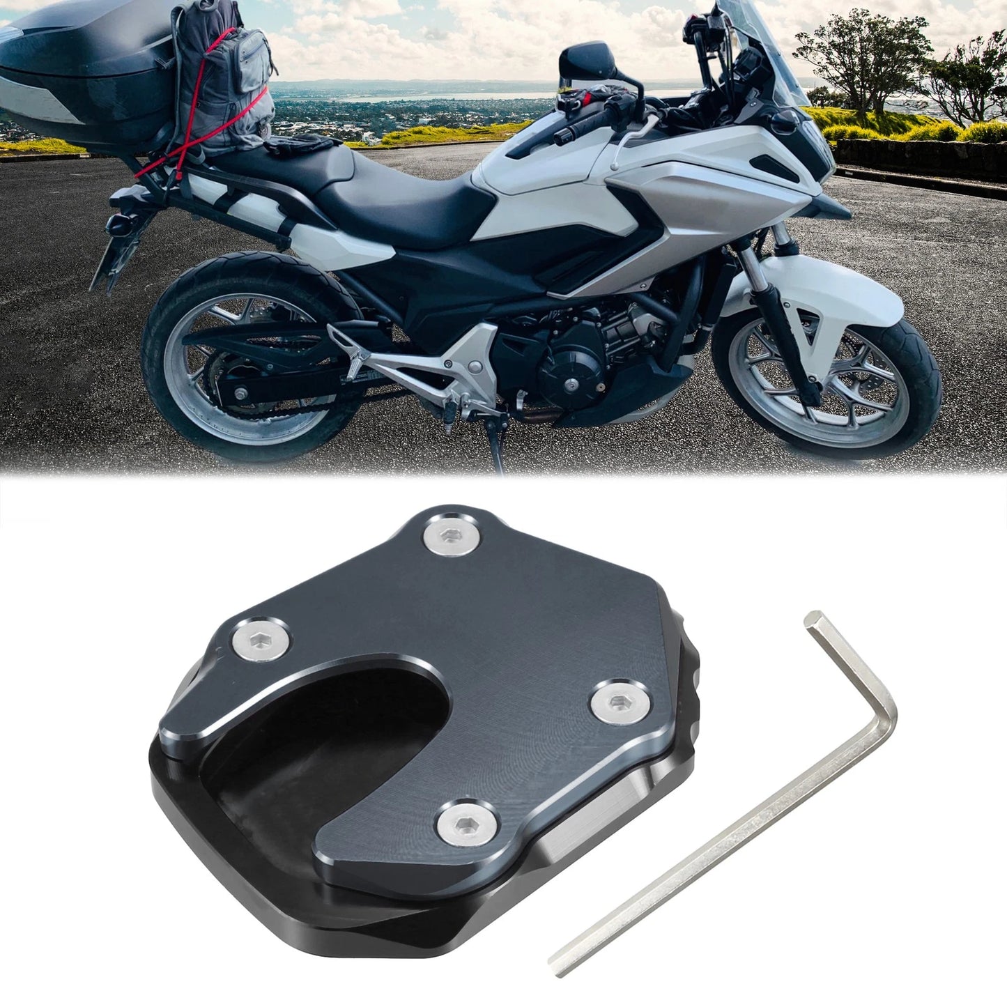 Set Kickstand Pad Stand for Honda NC750X (2021–2022)