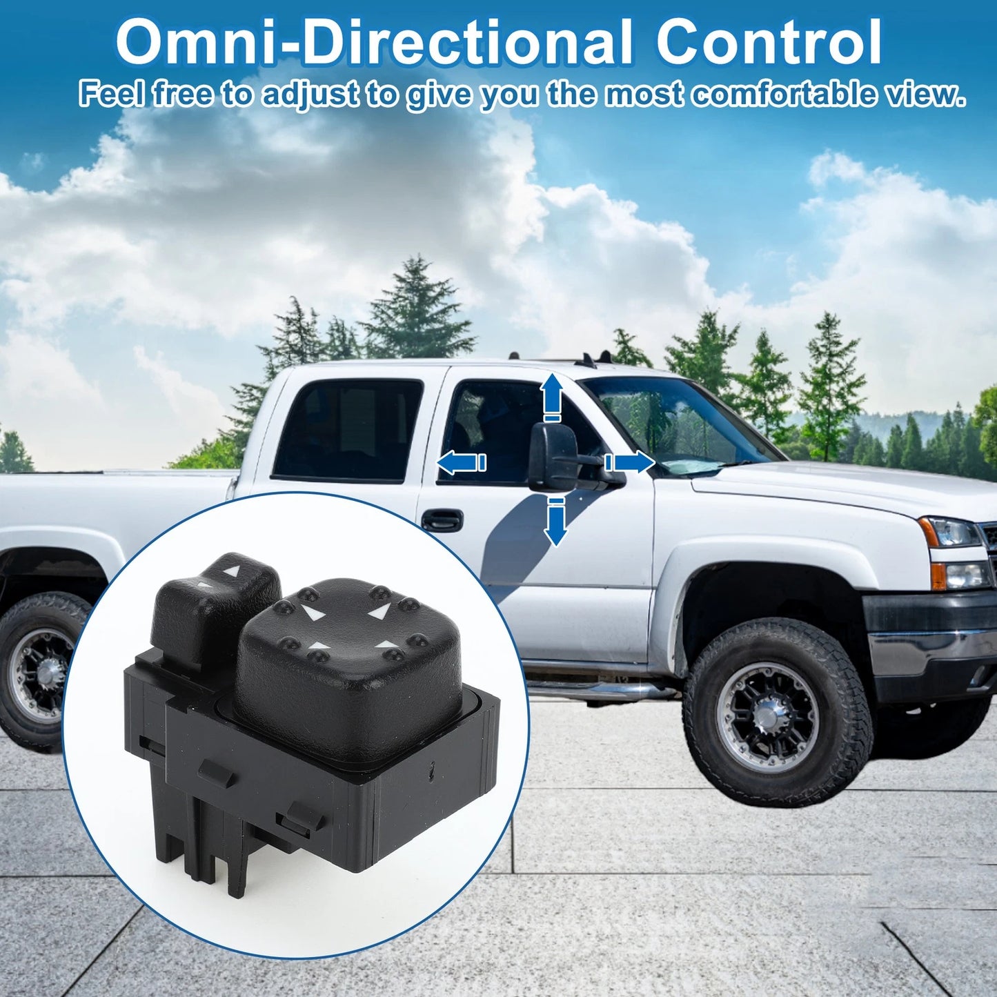 Car Mirror Switch for Cadillac Escalade EXT & Chevrolet Silverado 1500 Plastic