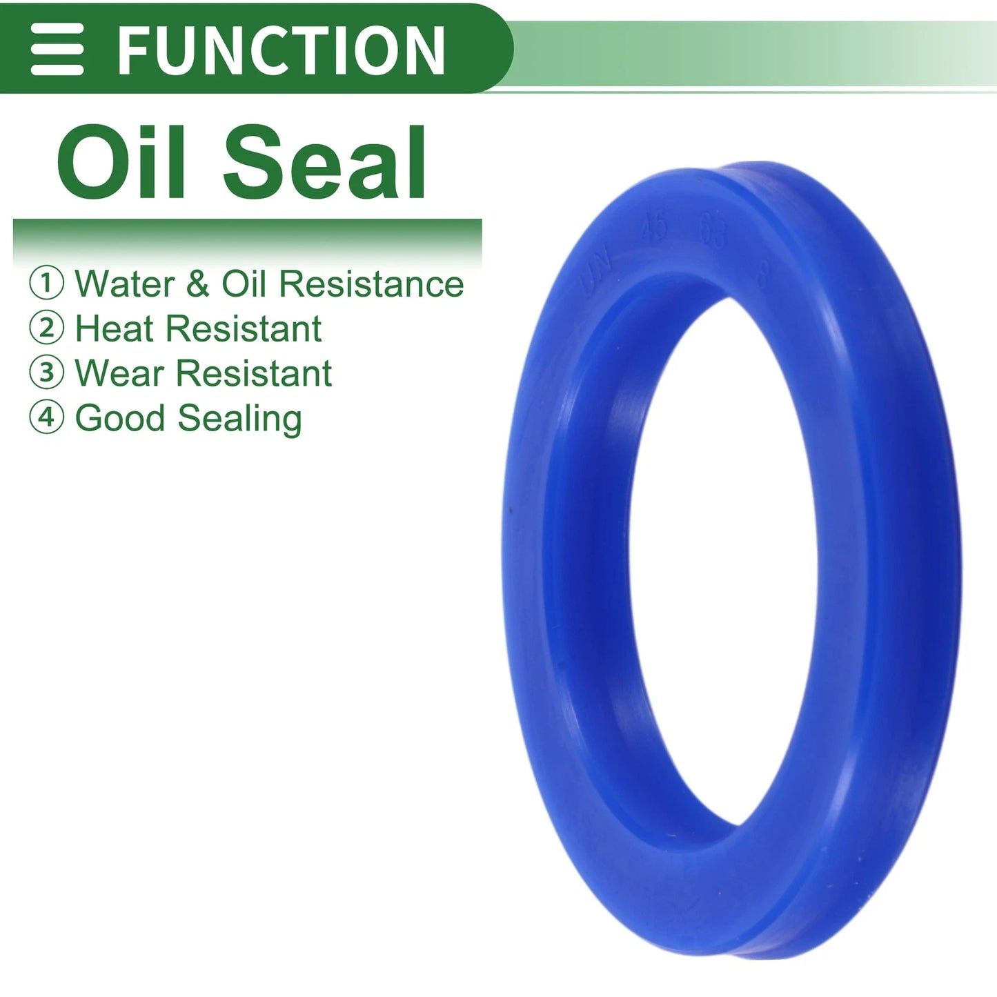 Oil Seal / 45x63x8mm / TPU Rotary Shaft Seal 5 Pcs for Rotary Shaft