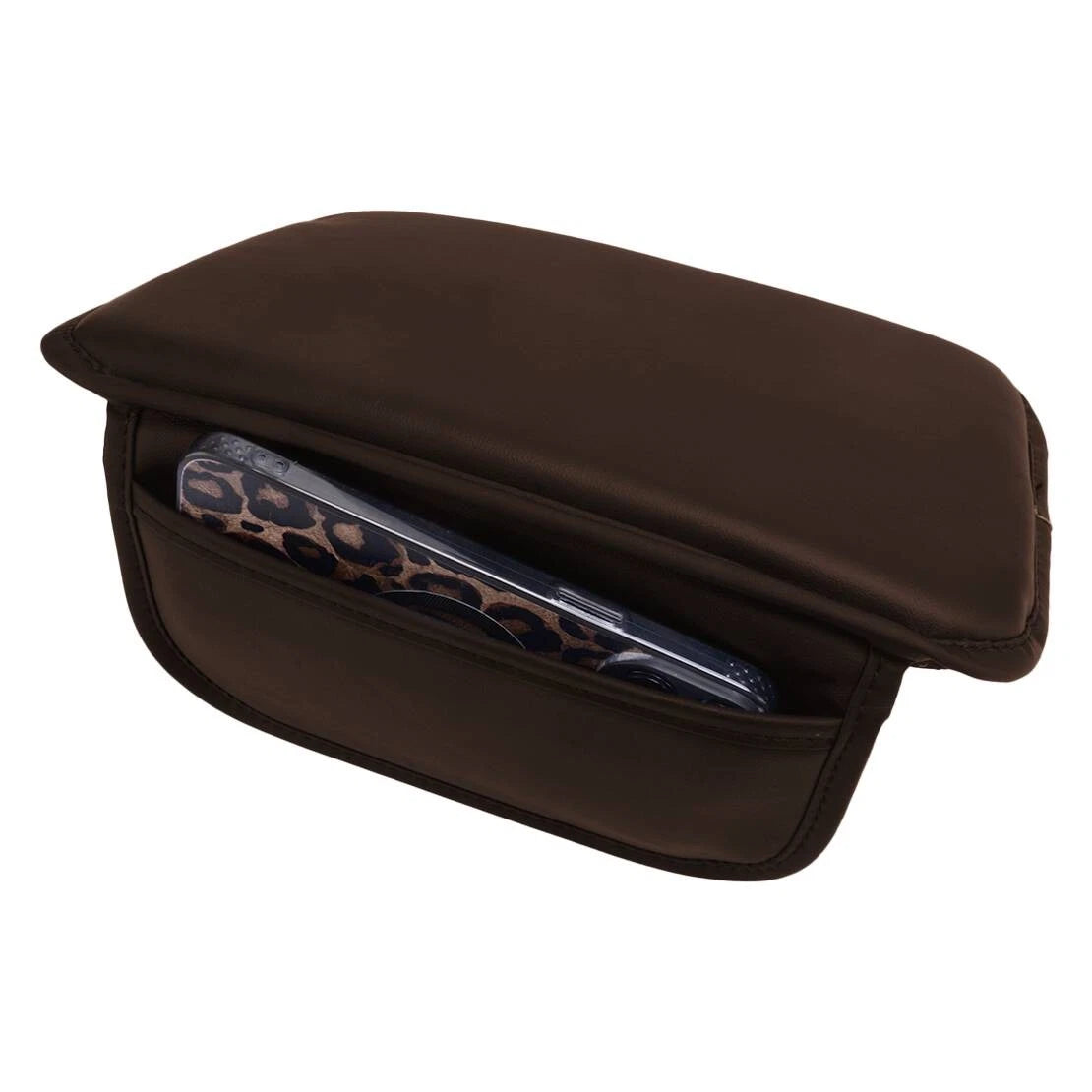 Car Centre Console Armrest Cushion Cover Mat with Pockets
