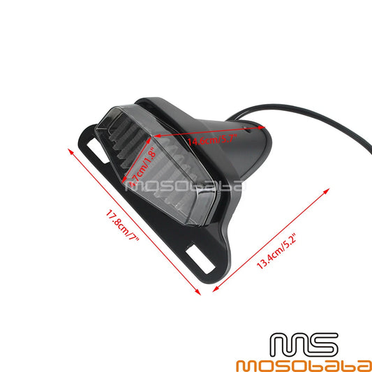 1X LED Brake Tail Light w/License Plate Mount for Harley Bobber Custom