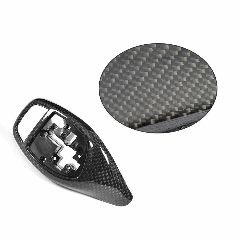 Carbon Fiber Black Gear Shift Knob Cover for BMW F20 F22 F30 F32 F10 (2011-2020)