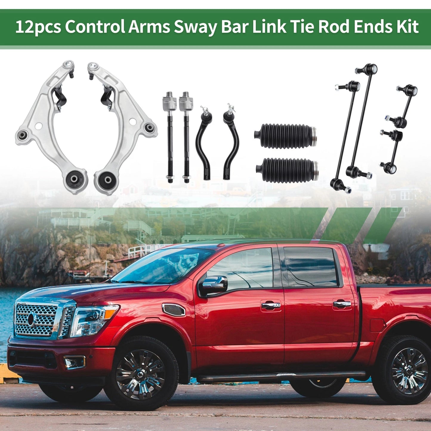 12pcs Front Suspension Control Arm Kit for Nissan Maxima (2000-2003)