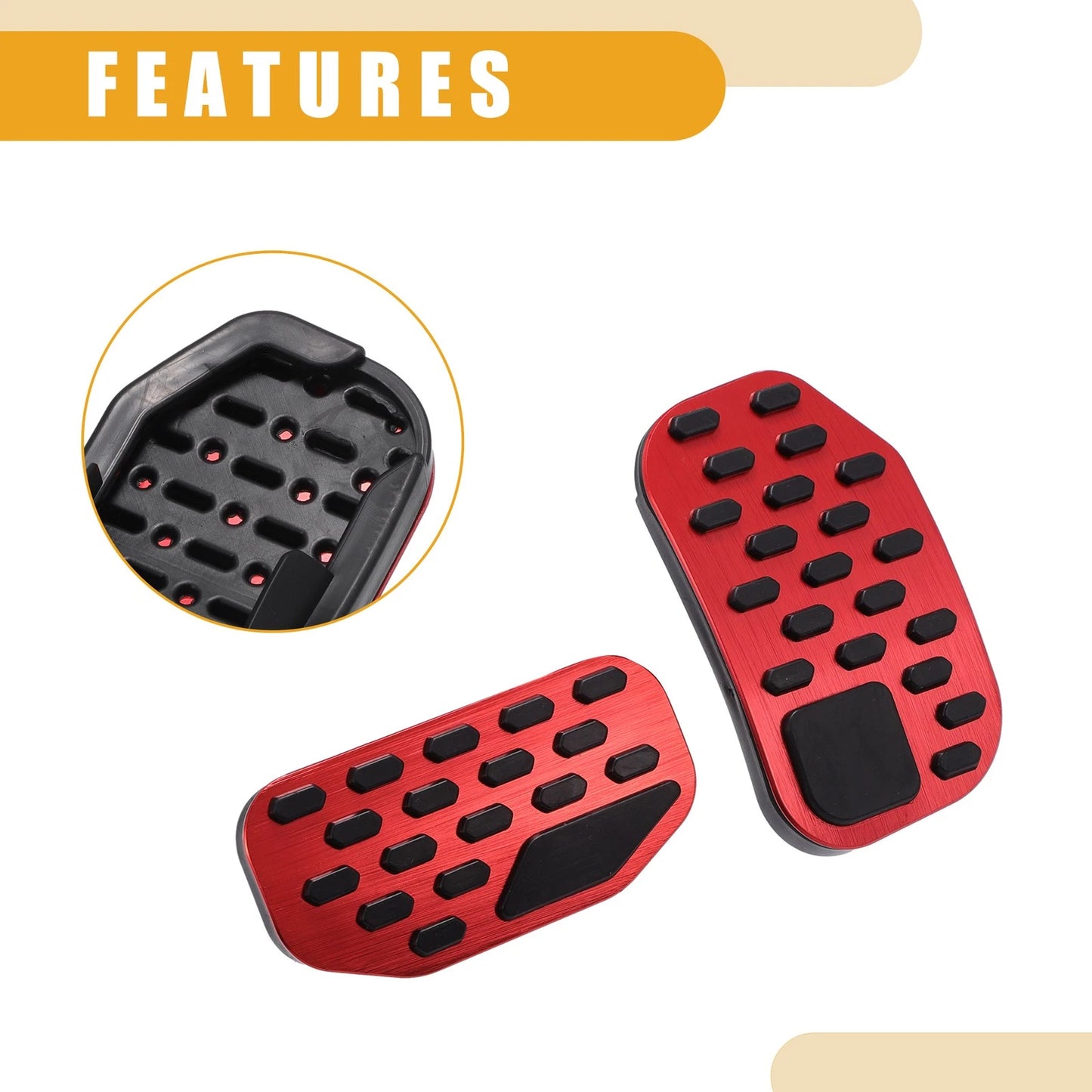 Brake Gas Pedal Pads & Accelerator Pedal Covers for Ford F-150 (2021-2023)