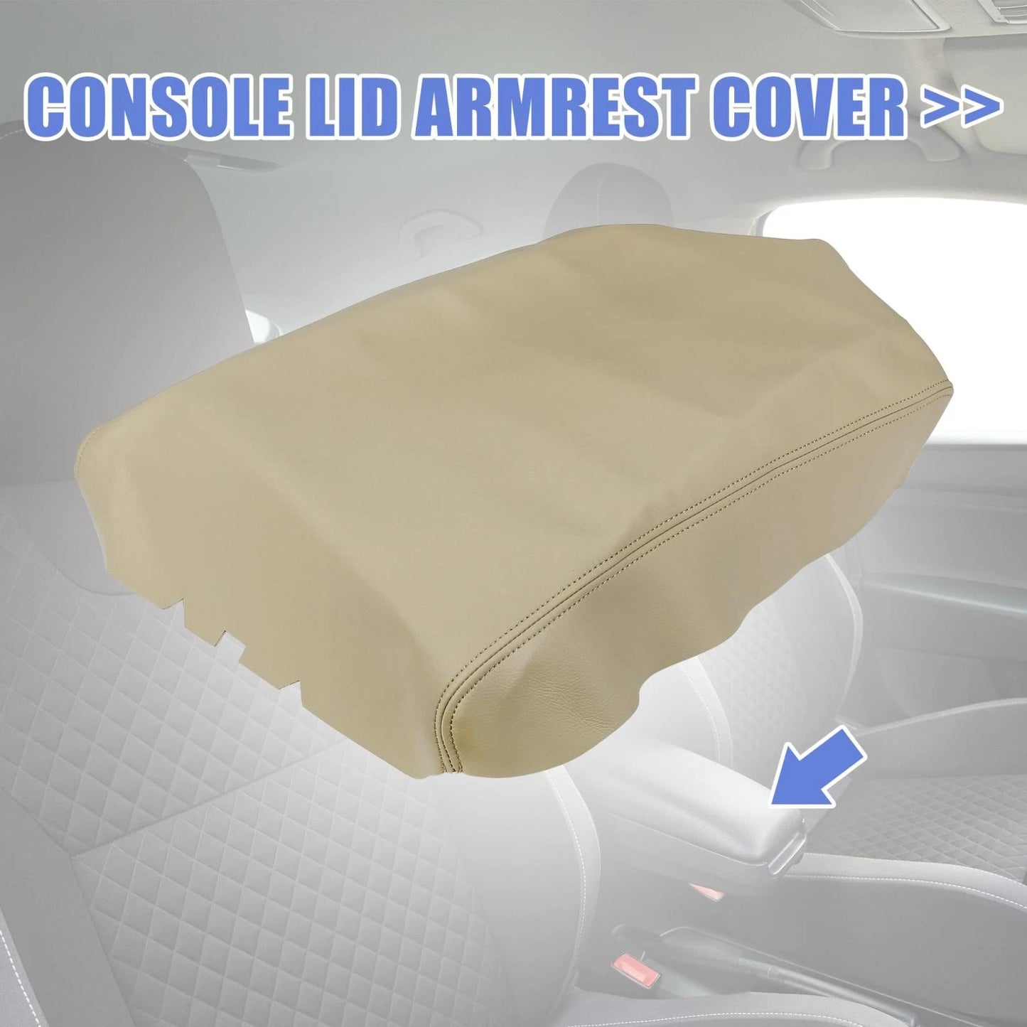 Center Console Lid Armrest Cover for Nissan Titan (2004-2014) Beige