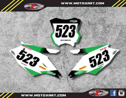 Custom Number Plate Decals for Kawasaki KXF 450 (2016-2018)
