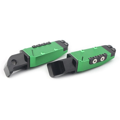 CNC Rear Passenger Footrests for Yamaha FZ1, YZF R3 (2006-2023) - Green