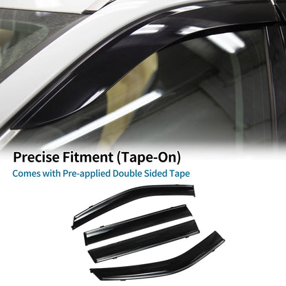 Window Deflectors for Jeep Compass 2017 Side Window Vent Visors Black 1 Set
