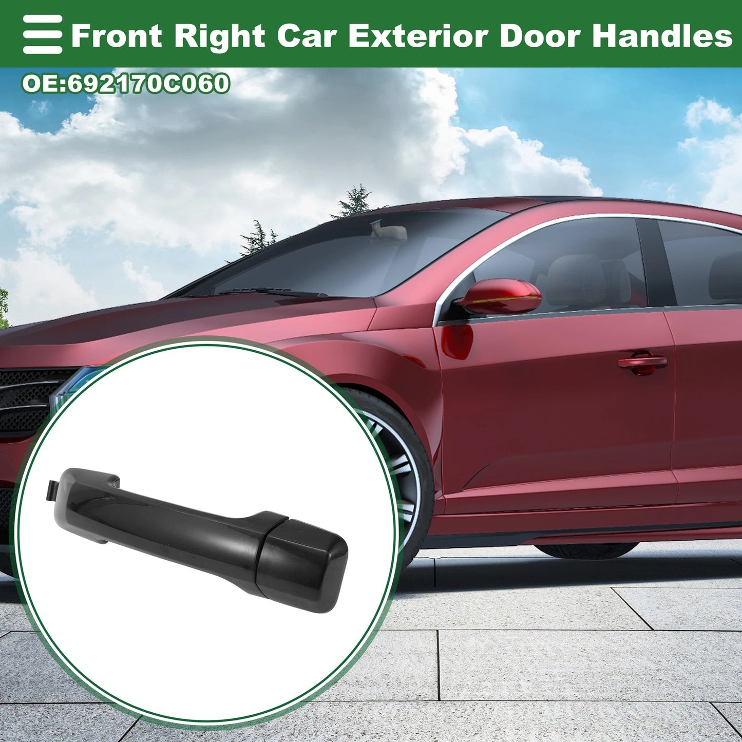 Front Right Exterior Door Handle for Toyota Sequoia (2011–2019)