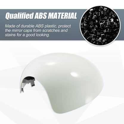 Left Side Mirror Cover Cap White for BMW Mini Clubman R55 R57 (2007-2014)