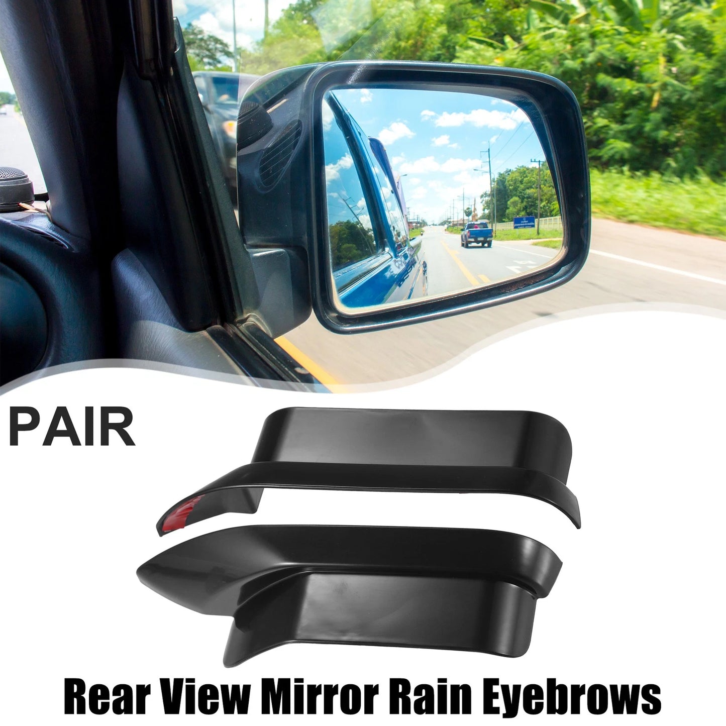 Exterior Rear View Mirror Rain Eyebrow for Ford Bronco (2021-2022)